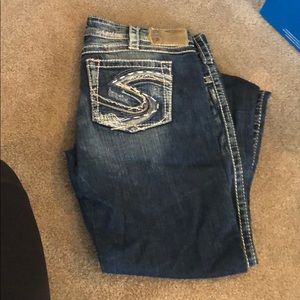 Never worn silver boot cut  jeans